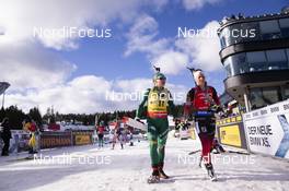23.03.2019, Oslo, Norway (NOR): Dorothea Wierer (ITA), Tiril Eckhoff (NOR), (l-r) - IBU world cup biathlon, pursuit women, Oslo (NOR). www.nordicfocus.com. © Manzoni/NordicFocus. Every downloaded picture is fee-liable.