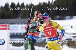 23.03.2019, Oslo, Norway (NOR): Denise Herrmann (GER), Hanna Oeberg (SWE), (l-r) - IBU world cup biathlon, pursuit women, Oslo (NOR). www.nordicfocus.com. © Manzoni/NordicFocus. Every downloaded picture is fee-liable.
