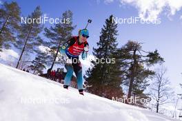 23.03.2019, Oslo, Norway (NOR): Anais Bescond (FRA) - IBU world cup biathlon, pursuit women, Oslo (NOR). www.nordicfocus.com. © Manzoni/NordicFocus. Every downloaded picture is fee-liable.