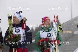 22.03.2019, Oslo, Norway (NOR): Tarjei Boe (NOR), Benedikt Doll (GER), (l-r) - IBU world cup biathlon, sprint men, Oslo (NOR). www.nordicfocus.com. © Manzoni/NordicFocus. Every downloaded picture is fee-liable.