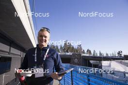 21.03.2019, Oslo, Norway (NOR): Event Feature: Didi Wolf (AUT), ORF announcer - IBU world cup biathlon, sprint women, Oslo (NOR). www.nordicfocus.com. © Manzoni/NordicFocus. Every downloaded picture is fee-liable.