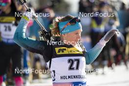 21.03.2019, Oslo, Norway (NOR): Anais Bescond (FRA) - IBU world cup biathlon, sprint women, Oslo (NOR). www.nordicfocus.com. © Manzoni/NordicFocus. Every downloaded picture is fee-liable.