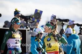 21.03.2019, Oslo, Norway (NOR): Lisa Vittozzi (ITA), Dorothea Wierer (ITA), (l-r) - IBU world cup biathlon, sprint women, Oslo (NOR). www.nordicfocus.com. © Manzoni/NordicFocus. Every downloaded picture is fee-liable.