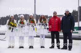 24.02.2019, Minsk-Raubichi, Belarus (BLR): Sergey Kovalchuck (BLR), Minister of Sports and Tourism of the Republic of Belarus, Ivor Lehotan (SVK), member of the IBU board, (l-r) - IBU Open European championships biathlon, pursuit women, Minsk-Raubichi (BLR). www.nordicfocus.com. © Manzoni/NordicFocus. Every downloaded picture is fee-liable.