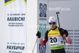 23.02.2019, Minsk-Raubichi, Belarus (BLR): Tarjei Boe (NOR) - IBU Open European championships biathlon, sprint men, Minsk-Raubichi (BLR). www.nordicfocus.com. © Manzoni/NordicFocus. Every downloaded picture is fee-liable.