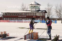 12.03.2019, Oestersund, Sweden (SWE): Event Feature: Before the race.Stadium. Madshus - IBU world championships biathlon, individual women, Oestersund (SWE). www.nordicfocus.com. © Tumashov/NordicFocus. Every downloaded picture is fee-liable.