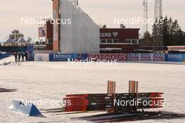 12.03.2019, Oestersund, Sweden (SWE): Event Feature: Before the race.Stadium. Atomic - IBU world championships biathlon, individual women, Oestersund (SWE). www.nordicfocus.com. © Tumashov/NordicFocus. Every downloaded picture is fee-liable.