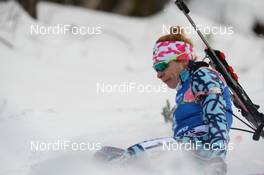 12.03.2019, Oestersund, Sweden (SWE): Anna Frolina (KOR) - IBU world championships biathlon, individual women, Oestersund (SWE). www.nordicfocus.com. © Tumashov/NordicFocus. Every downloaded picture is fee-liable.