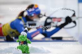 12.03.2019, Oestersund, Sweden (SWE): Event Feature: Mascot - IBU world championships biathlon, individual women, Oestersund (SWE). www.nordicfocus.com. © Tumashov/NordicFocus. Every downloaded picture is fee-liable.