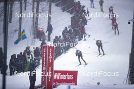 17.03.2019, Oestersund, Sweden (SWE): Eric Lesser (GER), Philipp Nawrath (GER), (l-r) - IBU world championships biathlon, mass men, Oestersund (SWE). www.nordicfocus.com. © Manzoni/NordicFocus. Every downloaded picture is fee-liable.