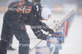 17.03.2019, Oestersund, Sweden (SWE): Event Feature: prepare shooting range- IBU world championships biathlon, mass men, Oestersund (SWE). www.nordicfocus.com. © Tumashov/NordicFocus. Every downloaded picture is fee-liable.