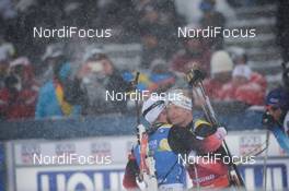 17.03.2019, Oestersund, Sweden (SWE): Tarjei Boe (NOR), Johannes Thingnes Boe (NOR) - IBU world championships biathlon, mass men, Oestersund (SWE). www.nordicfocus.com. © Tumashov/NordicFocus. Every downloaded picture is fee-liable.