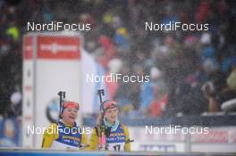 17.03.2019, Oestersund, Sweden (SWE): Mona Brorsson (SWE), Linn Persson (SWE) - IBU world championships biathlon, mass women, Oestersund (SWE). www.nordicfocus.com. © Tumashov/NordicFocus. Every downloaded picture is fee-liable.