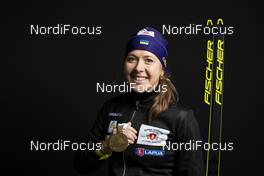 16.03.2019, Oestersund, Sweden (SWE): Yuliia Dzhima (UKR) - IBU world championships biathlon, medals, Oestersund (SWE). www.nordicfocus.com. © Manzoni/NordicFocus. Every downloaded picture is fee-liable.