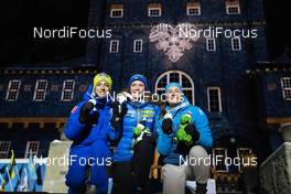 12.03.2019, Oestersund, Sweden (SWE): Lisa Vittozzi (ITA), Hanna Oeberg (SWE), Justine Braisaz (FRA), (l-r) - IBU world championships biathlon, medals, Oestersund (SWE). www.nordicfocus.com. © Manzoni/NordicFocus. Every downloaded picture is fee-liable.