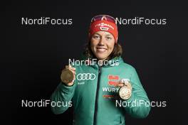10.03.2019, Oestersund, Sweden (SWE): Laura Dahlmeier (GER) - IBU world championships biathlon, medals, Oestersund (SWE). www.nordicfocus.com. © Manzoni/NordicFocus. Every downloaded picture is fee-liable.