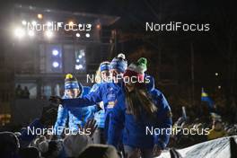 14.03.2019, Oestersund, Sweden (SWE): Lukas Hofer (ITA), Dorothea Wierer (ITA), (l-r) - IBU world championships biathlon, medals, Oestersund (SWE). www.nordicfocus.com. © Manzoni/NordicFocus. Every downloaded picture is fee-liable.