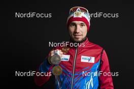 16.03.2019, Oestersund, Sweden (SWE): Alexander Loginov (RUS) - IBU world championships biathlon, medals, Oestersund (SWE). www.nordicfocus.com. © Manzoni/NordicFocus. Every downloaded picture is fee-liable.