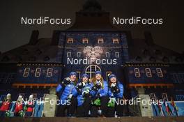 16.03.2019, Oestersund, Sweden (SWE): Linn Persson (SWE), Mona Brorsson (SWE), Anna Magnusson (SWE), Hanna Oeberg (SWE) - IBU world championships biathlon, medals, Oestersund (SWE). www.nordicfocus.com. © Tumashov/NordicFocus. Every downloaded picture is fee-liable.