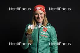 17.03.2019, Oestersund, Sweden (SWE): Denise Herrmann (GER) - IBU world championships biathlon, medals, Oestersund (SWE). www.nordicfocus.com. © Manzoni/NordicFocus. Every downloaded picture is fee-liable.