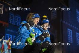14.03.2019, Oestersund, Sweden (SWE): Hanna Oeberg (SWE), Sebastian Samuelsson (SWE), (l-r) - IBU world championships biathlon, medals, Oestersund (SWE). www.nordicfocus.com. © Manzoni/NordicFocus. Every downloaded picture is fee-liable.