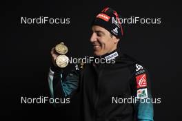 10.03.2019, Oestersund, Sweden (SWE): Quentin Fillon Maillet (FRA) - IBU world championships biathlon, medals, Oestersund (SWE). www.nordicfocus.com. © Manzoni/NordicFocus. Every downloaded picture is fee-liable.