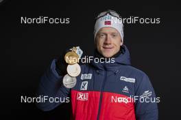 10.03.2019, Oestersund, Sweden (SWE): Johannes Thingnes Boe (NOR) - IBU world championships biathlon, medals, Oestersund (SWE). www.nordicfocus.com. © Manzoni/NordicFocus. Every downloaded picture is fee-liable.