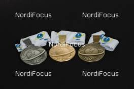 06.03.2019, Oestersund, Sweden (SWE): Event Feature: The Championship medals silver, gold and bronce - IBU world championships biathlon, medals, Oestersund (SWE). www.nordicfocus.com. © Manzoni/NordicFocus. Every downloaded picture is fee-liable.