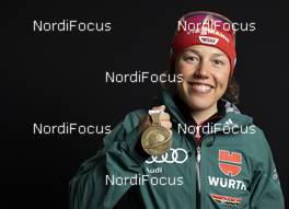 08.03.2019, Oestersund, Sweden (SWE): Laura Dahlmeier (GER) - IBU world championships biathlon, medals, Oestersund (SWE). www.nordicfocus.com. © Manzoni/NordicFocus. Every downloaded picture is fee-liable.