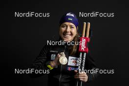 16.03.2019, Oestersund, Sweden (SWE): Yuliia Dzhima (UKR) - IBU world championships biathlon, medals, Oestersund (SWE). www.nordicfocus.com. © Manzoni/NordicFocus. Every downloaded picture is fee-liable.