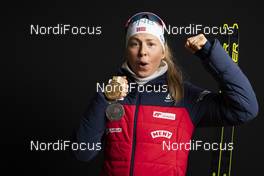 16.03.2019, Oestersund, Sweden (SWE): Ingrid Landmark Tandrevold (NOR) - IBU world championships biathlon, medals, Oestersund (SWE). www.nordicfocus.com. © Manzoni/NordicFocus. Every downloaded picture is fee-liable.