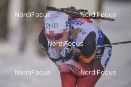 07.03.2019, Oestersund, Sweden (SWE): Marte Olsbu Roeiseland (NOR) - IBU world championships biathlon, relay mixed, Oestersund (SWE). www.nordicfocus.com. © Tumashov/NordicFocus. Every downloaded picture is fee-liable.