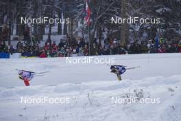 07.03.2019, Oestersund, Sweden (SWE): Magdalena Gwizdon (POL), Anastasiya Merkushyna (UKR), (l-r) - IBU world championships biathlon, relay mixed, Oestersund (SWE). www.nordicfocus.com. © Manzoni/NordicFocus. Every downloaded picture is fee-liable.
