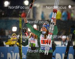 07.03.2019, Oestersund, Sweden (SWE): Vanessa Hinz (GER), Denise Herrmann (GER) - IBU world championships biathlon, relay mixed, Oestersund (SWE). www.nordicfocus.com. © Tumashov/NordicFocus. Every downloaded picture is fee-liable.