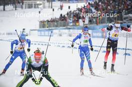 07.03.2019, Oestersund, Sweden (SWE): Dorothea Wierer (ITA), Lukas Hofer (ITA) - IBU world championships biathlon, relay mixed, Oestersund (SWE). www.nordicfocus.com. © Tumashov/NordicFocus. Every downloaded picture is fee-liable.