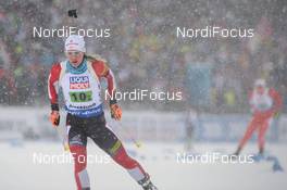 07.03.2019, Oestersund, Sweden (SWE): Katharina Innerhofer (AUT) - IBU world championships biathlon, relay mixed, Oestersund (SWE). www.nordicfocus.com. © Tumashov/NordicFocus. Every downloaded picture is fee-liable.