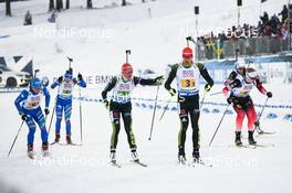 07.03.2019, Oestersund, Sweden (SWE): Denise Herrmann (GER), Arnd Peiffer (GER), Tiril Eckhoff (NOR), Johannes Thingnes Boe (NOR), Lisa Vittozzi (ITA), Dorothea Wierer (ITA) - IBU world championships biathlon, relay mixed, Oestersund (SWE). www.nordicfocus.com. © Tumashov/NordicFocus. Every downloaded picture is fee-liable.