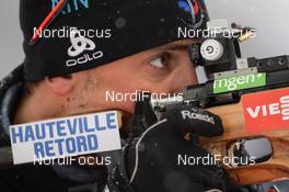 07.03.2019, Oestersund, Sweden (SWE): Simon Desthieux (FRA) - IBU world championships biathlon, relay mixed, Oestersund (SWE). www.nordicfocus.com. © Tumashov/NordicFocus. Every downloaded picture is fee-liable.