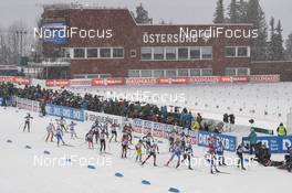 07.03.2019, Oestersund, Sweden (SWE): Event Feature: start- IBU world championships biathlon, relay mixed, Oestersund (SWE). www.nordicfocus.com. © Tumashov/NordicFocus. Every downloaded picture is fee-liable.