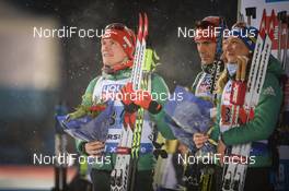 07.03.2019, Oestersund, Sweden (SWE): Benedikt Doll (GER), Arnd Peiffer (GER) - IBU world championships biathlon, relay mixed, Oestersund (SWE). www.nordicfocus.com. © Tumashov/NordicFocus. Every downloaded picture is fee-liable.