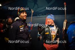 07.03.2019, Oestersund, Sweden (SWE): Martin Fourcade (FRA), Lukas Hofer (ITA) - IBU world championships biathlon, relay mixed, Oestersund (SWE). www.nordicfocus.com. © Tumashov/NordicFocus. Every downloaded picture is fee-liable.