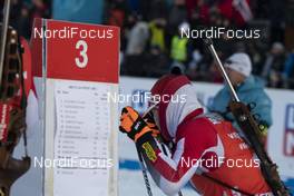 10.03.2019, Oestersund, Sweden (SWE): Simon Eder (AUT) - IBU world championships biathlon, pursuit men, Oestersund (SWE). www.nordicfocus.com. © Manzoni/NordicFocus. Every downloaded picture is fee-liable.