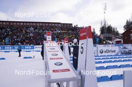 10.03.2019, Oestersund, Sweden (SWE): Event Feature: The startgate is being installed - IBU world championships biathlon, pursuit women, Oestersund (SWE). www.nordicfocus.com. © Manzoni/NordicFocus. Every downloaded picture is fee-liable.