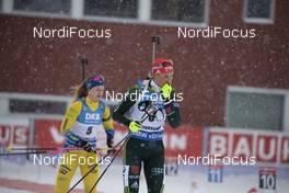 10.03.2019, Oestersund, Sweden (SWE): Mona Brorsson (SWE), Denise Herrmann (GER), (l-r) - IBU world championships biathlon, pursuit women, Oestersund (SWE). www.nordicfocus.com. © Manzoni/NordicFocus. Every downloaded picture is fee-liable.
