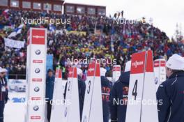 10.03.2019, Oestersund, Sweden (SWE): Event Feature: Startgates for Pursuit races - IBU world championships biathlon, pursuit women, Oestersund (SWE). www.nordicfocus.com. © Manzoni/NordicFocus. Every downloaded picture is fee-liable.