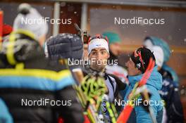 16.03.2019, Oestersund, Sweden (SWE): Martin Fourcade (FRA), Quentin Fillon Maillet (FRA) - IBU world championships biathlon, relay men, Oestersund (SWE). www.nordicfocus.com. © Tumashov/NordicFocus. Every downloaded picture is fee-liable.