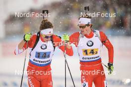 16.03.2019, Oestersund, Sweden (SWE): Jules Burnotte (CAN), Aidan Millar (CAN) - IBU world championships biathlon, relay men, Oestersund (SWE). www.nordicfocus.com. © Tumashov/NordicFocus. Every downloaded picture is fee-liable.