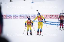 16.03.2019, Oestersund, Sweden (SWE): Anna Magnusson (SWE), Mona Brorsson (SWE), (l-r) - IBU world championships biathlon, relay women, Oestersund (SWE). www.nordicfocus.com. © Manzoni/NordicFocus. Every downloaded picture is fee-liable.
