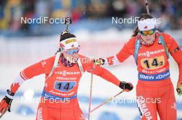 16.03.2019, Oestersund, Sweden (SWE): Rosanna Crawford (CAN), Megan Bankes (CAN) - IBU world championships biathlon, relay women, Oestersund (SWE). www.nordicfocus.com. © Tumashov/NordicFocus. Every downloaded picture is fee-liable.