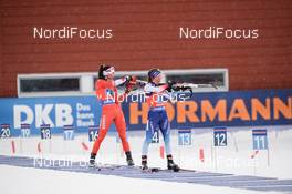 16.03.2019, Oestersund, Sweden (SWE): Rosanna Crawford (CAN), Selina Gasparin (SUI) - IBU world championships biathlon, relay women, Oestersund (SWE). www.nordicfocus.com. © Tumashov/NordicFocus. Every downloaded picture is fee-liable.